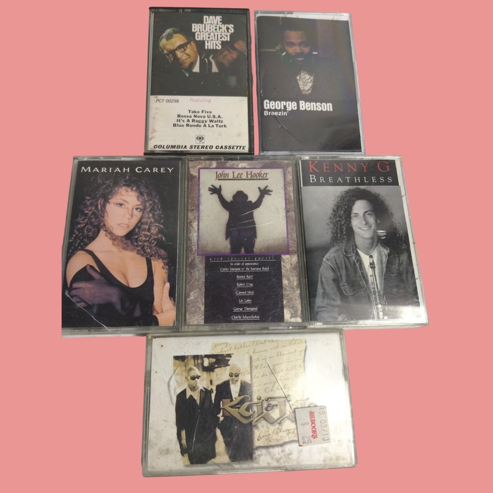 Vintage Collections 6 Music Cassette Tapes From Various Artists